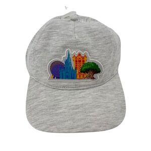 Walt Disney World Four Parks Icons Heather Gray Jersey Snapback Hat New Vacation